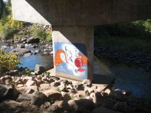 cascade river clown